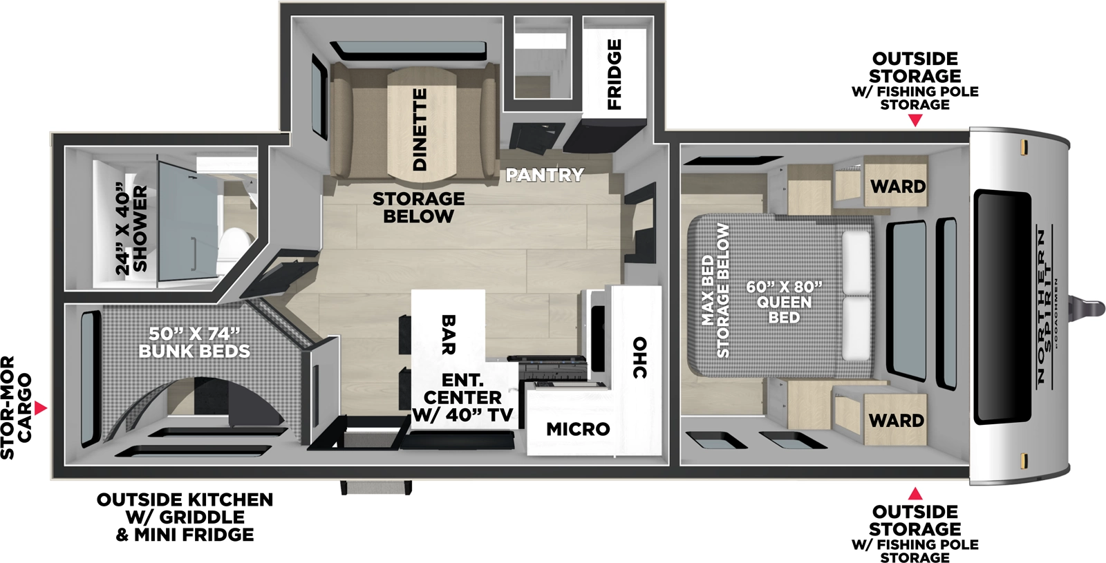 Northern Spirit 2457BH Floorplan